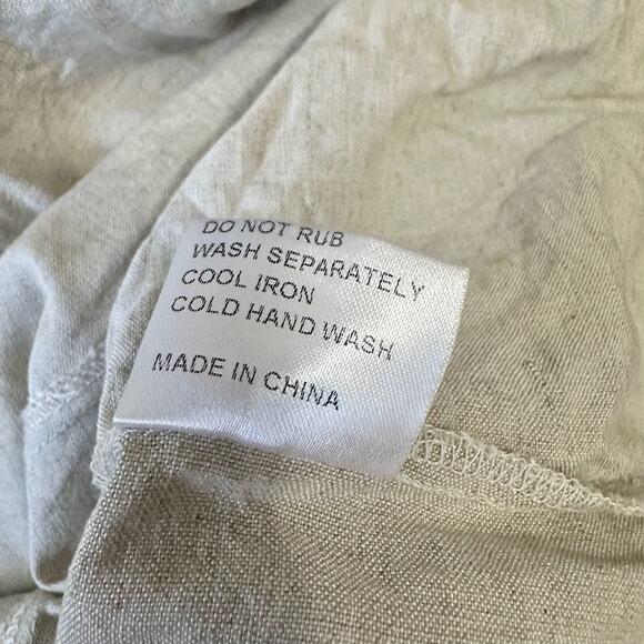 MVN The Label Maxi Slip Dress Beige Linen Sleeveless Swing Lagenlook - Picture 9 of 12